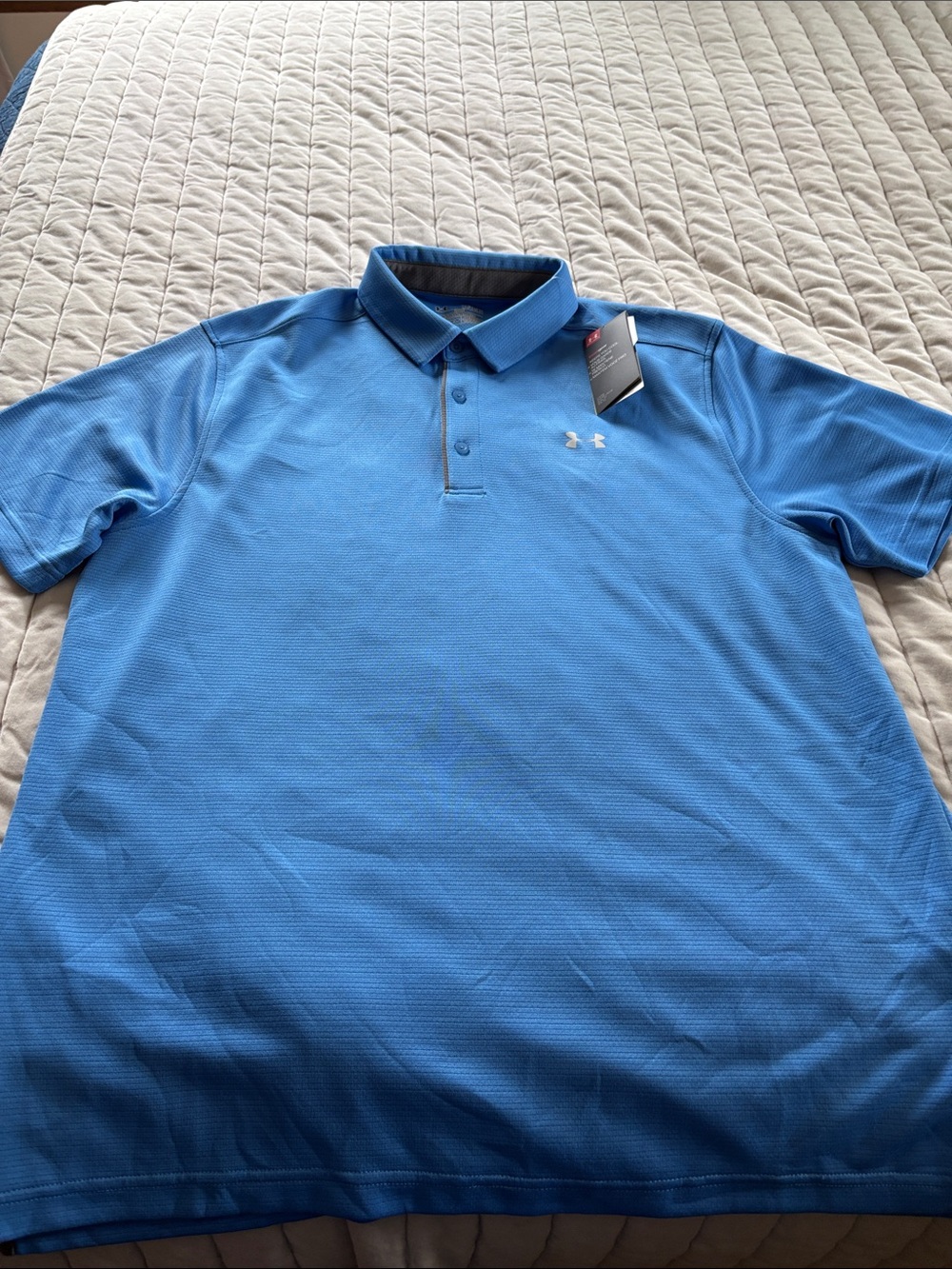 Under Armour Men’s Light Blue Short Sleeve Polo